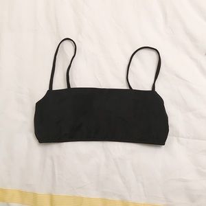 bandeau bikini top with straps